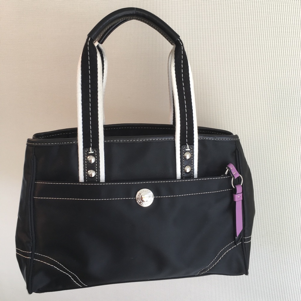 Coach Black Hampton Weekend Tote